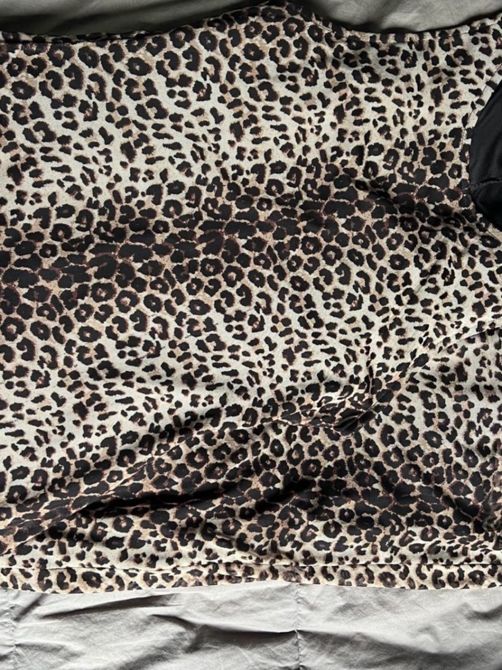 Leopard Print Midi Dress - Neutral Tones